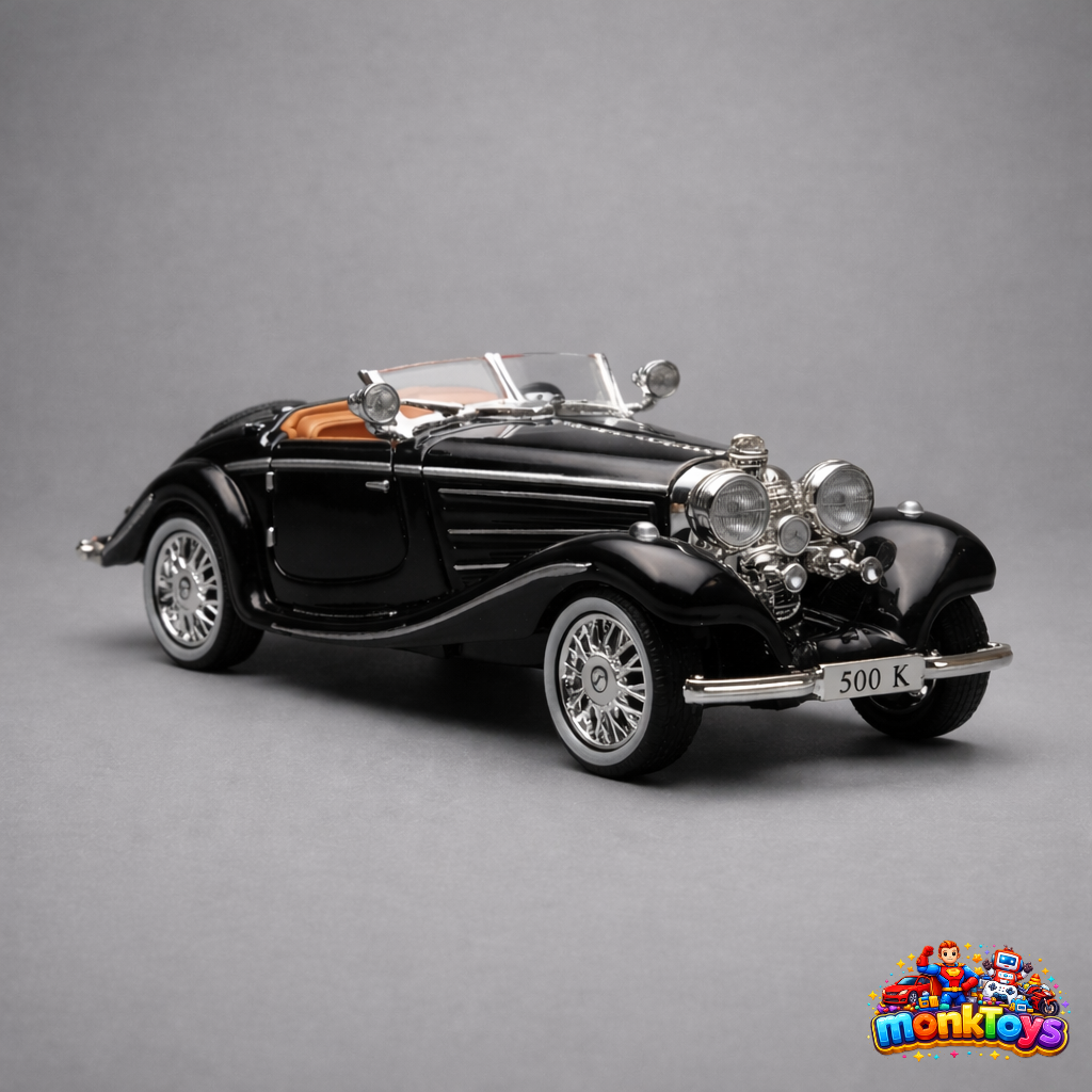 Die-cast Vintage Car | Die-cast Vintage Model with Lights & Sound | Black Vintage Car Die Cast