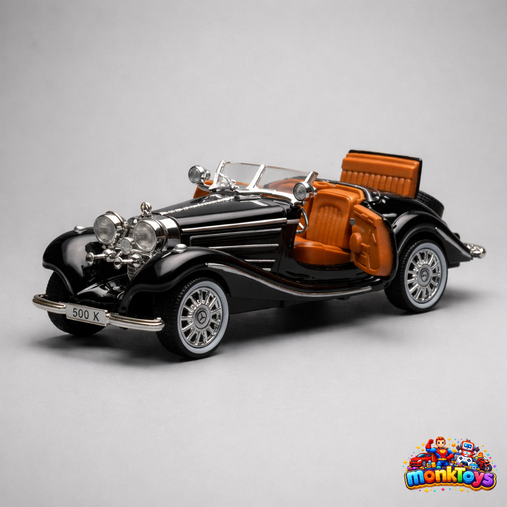 Die-cast Vintage Car | Die-cast Vintage Model with Lights & Sound | Black Vintage Car Die Cast