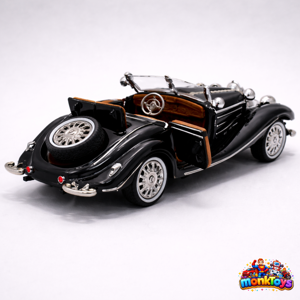 Die-cast Vintage Car | Die-cast Vintage Model with Lights & Sound | Black Vintage Car Die Cast