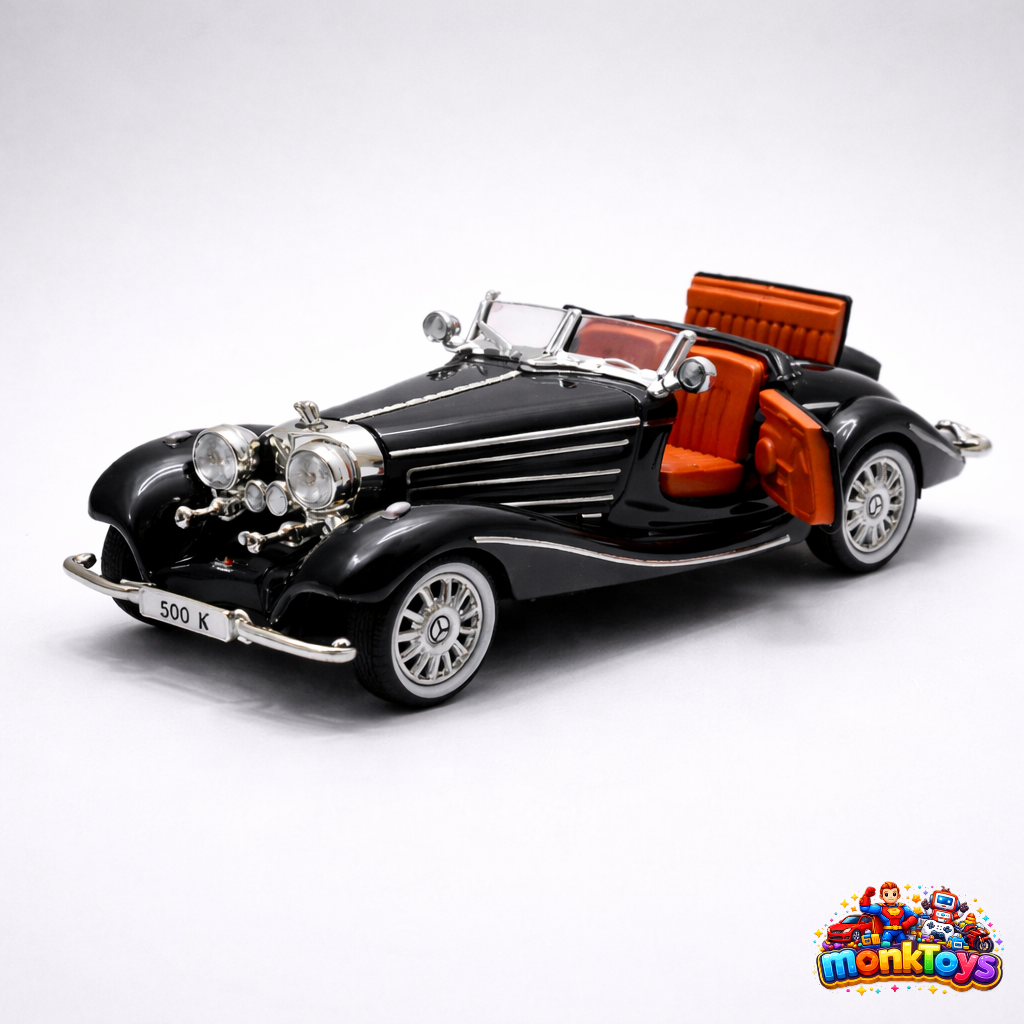 Die-cast Vintage Car | Die-cast Vintage Model with Lights & Sound | Black Vintage Car Die Cast
