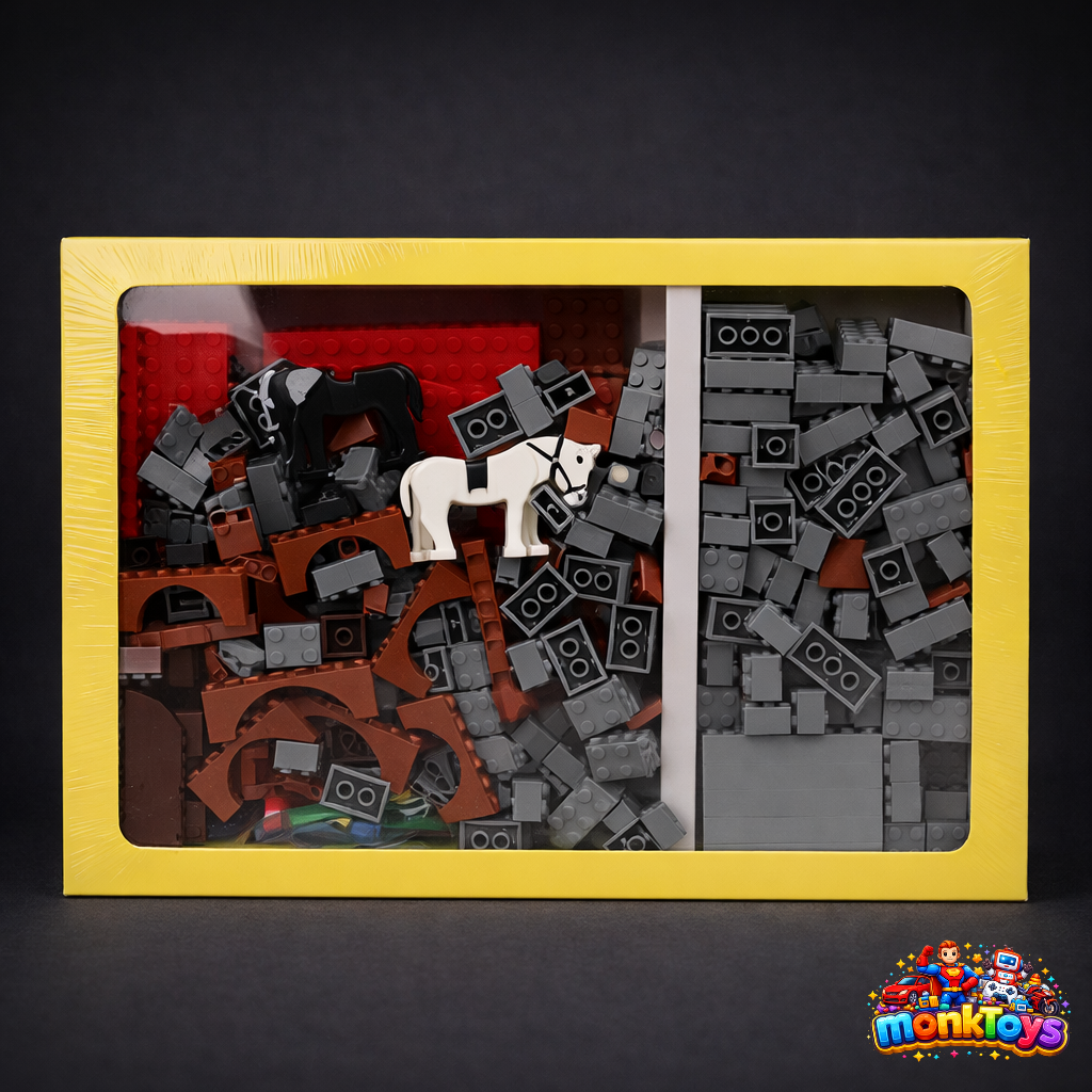 Castle Set JR _ 450 Pieces of Building Blocks with Guidelines | D.I.Y. Castle Set for Children | 450 Pcs Blocks Set