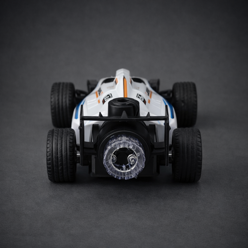 High-Speed RC Racing Car F1 Car Toy for Kids – 2WD Remote Control Racing Car, 1:14 Scale with Lights & Exhaust Effect (Rechargeable, White)