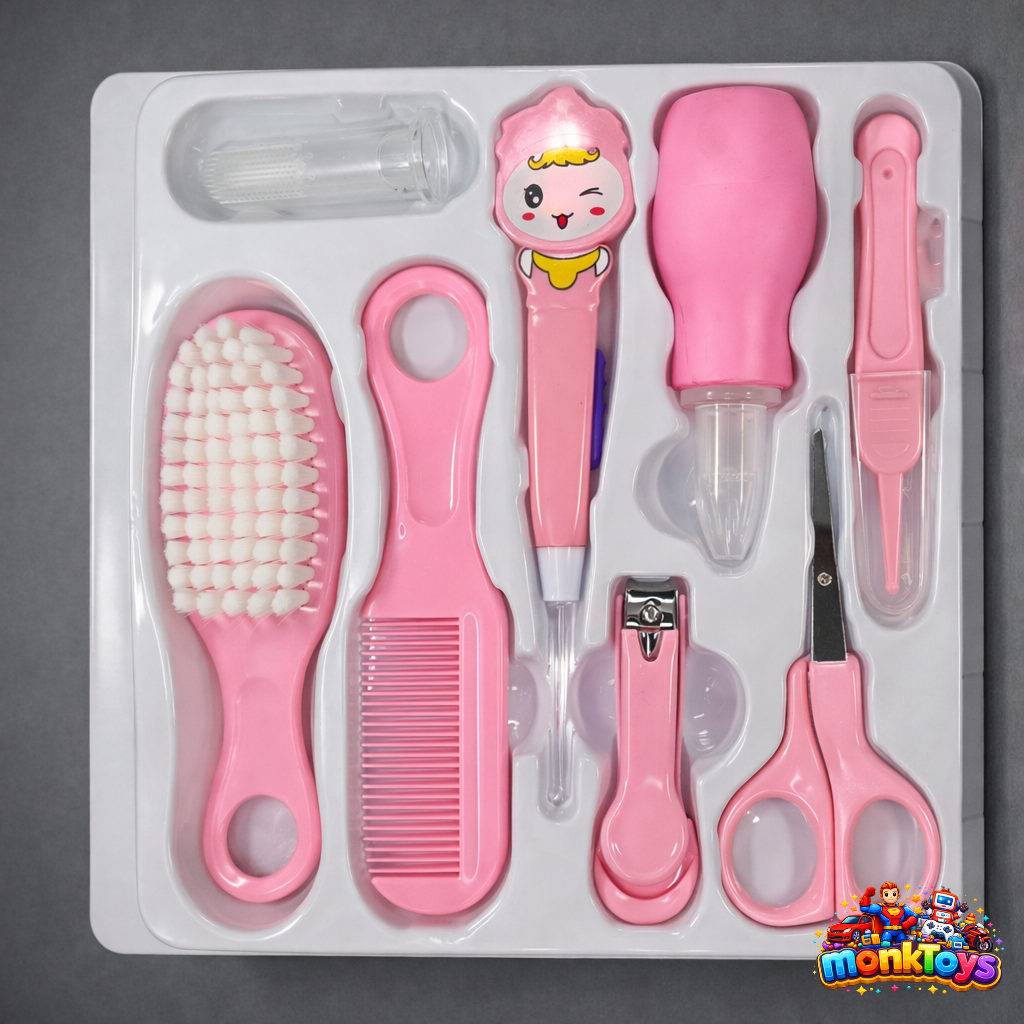 Baby Care & Grooming Kit for Newborn Baby Girl - 10-in-1 Portable Manicure & Healthcare Set with Nail, Hair | Essential Nursery Accessories for Infants & Toddlers (0-36 Months)