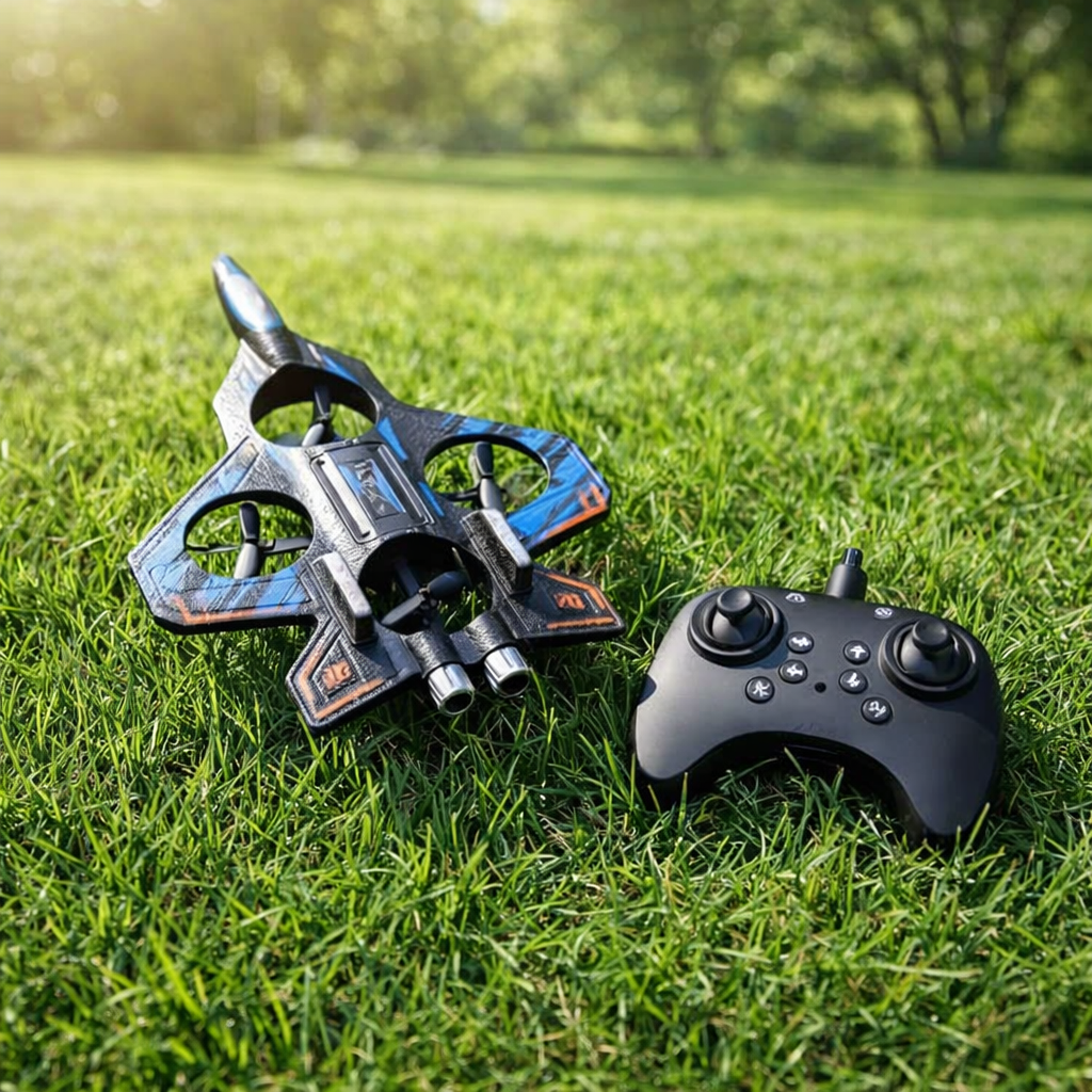 2.4GHz RC Fighter Jet Airplane for Kids – Lightweight EPP Remote Control Plane with LED Lights, 360° Stunt Rolls, Easy Takeoff, Rechargeable Battery