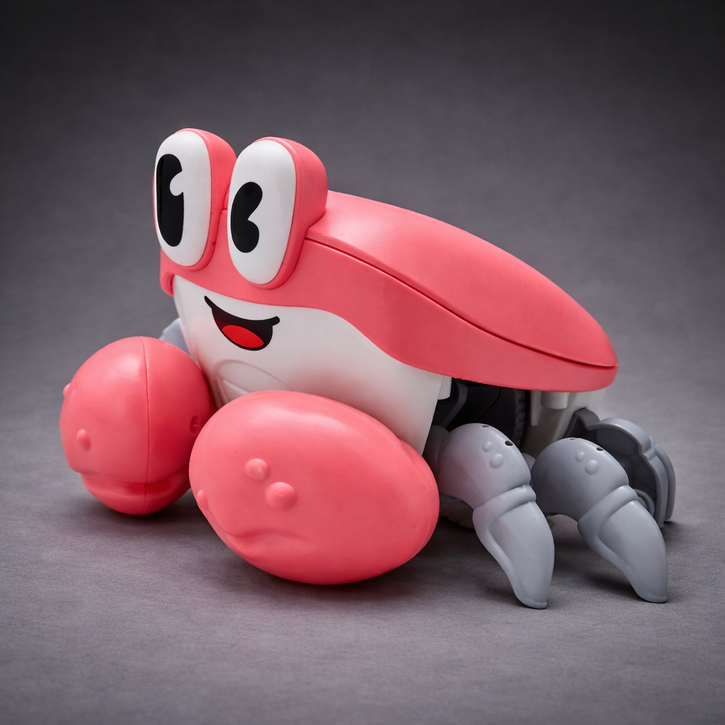 Crawling Crab Baby Toy with Lights & Music – Interactive Moving Tummy Time Toy for Babies 6 Months and older