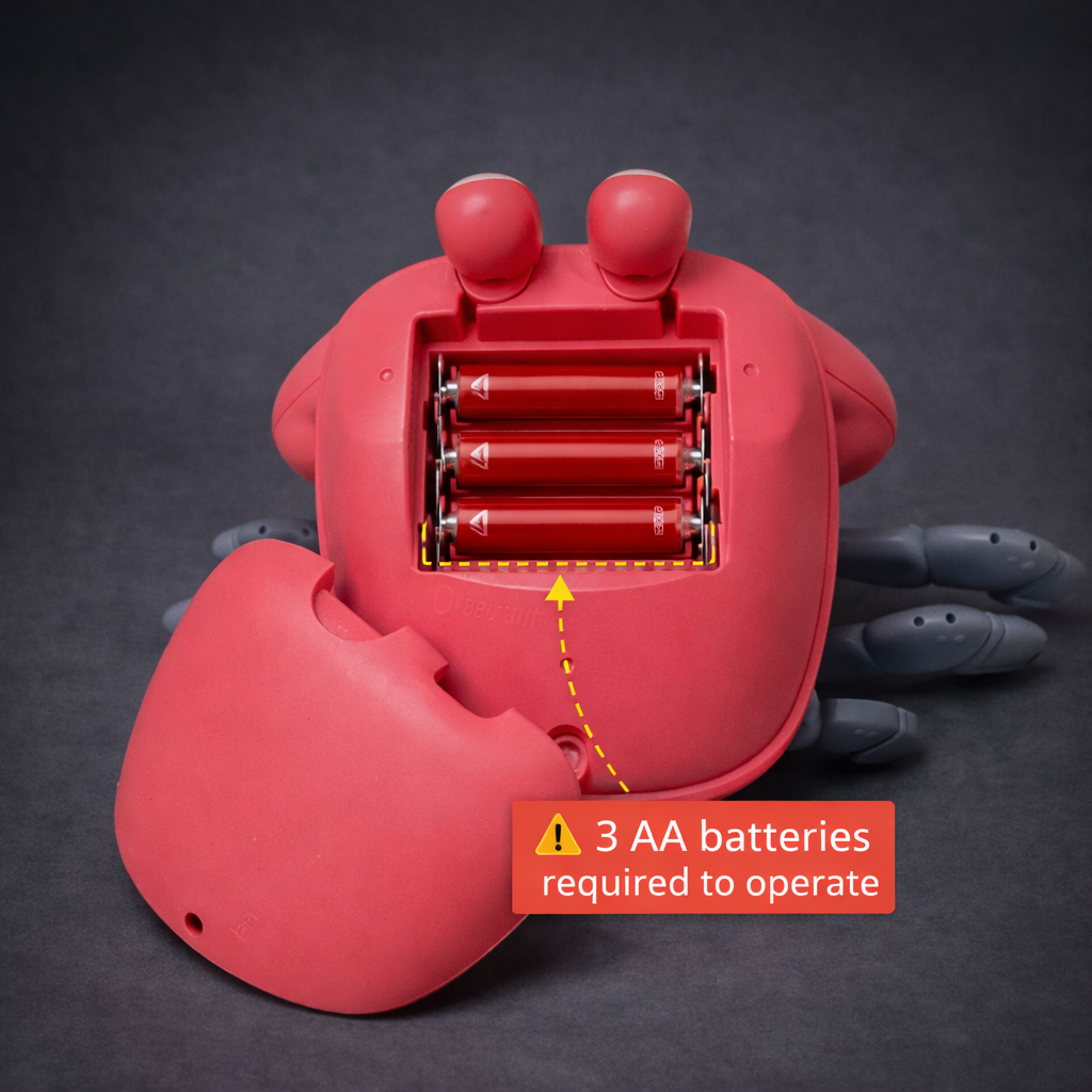 Crawling Crab Baby Toy with Lights & Music – Interactive Moving Tummy Time Toy for Babies 6 Months and older