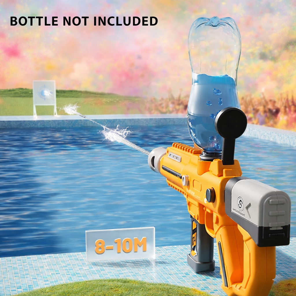 Electric Automatic Water Gun for Kids & Adults | Long Range 8–10m, Large Capacity Tank, Fast Trigger Water Blaster | Holi & Summer Outdoor Fun