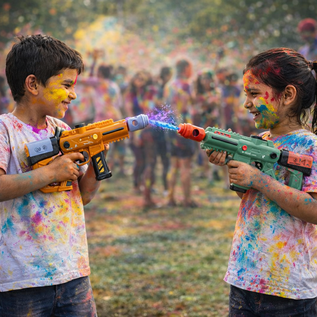 Electric Automatic Water Gun for Kids & Adults | Long Range 8–10m, Large Capacity Tank, Fast Trigger Water Blaster | Holi & Summer Outdoor Fun