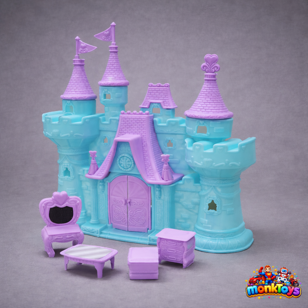 Princess Castle Play Set for Girls | Doll House Pretend Play Toy with Accessories | Kids Birthday Gift (Purple)