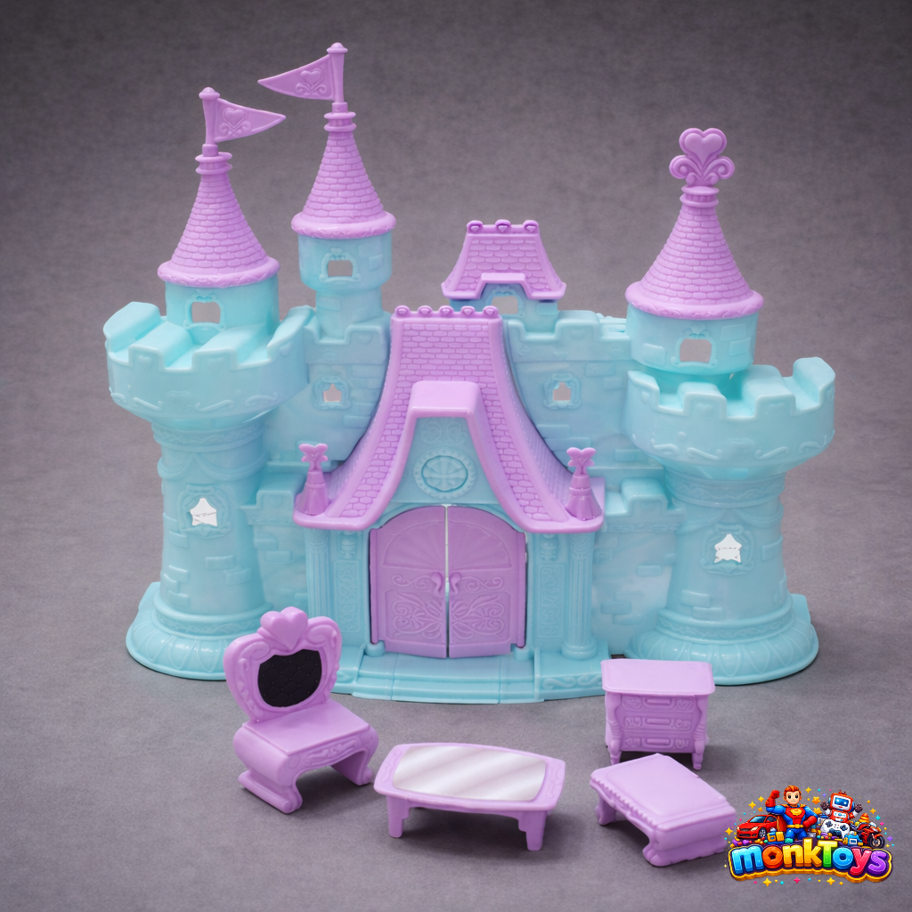 Princess Castle Play Set for Girls | Doll House Pretend Play Toy with Accessories | Kids Birthday Gift (Purple)