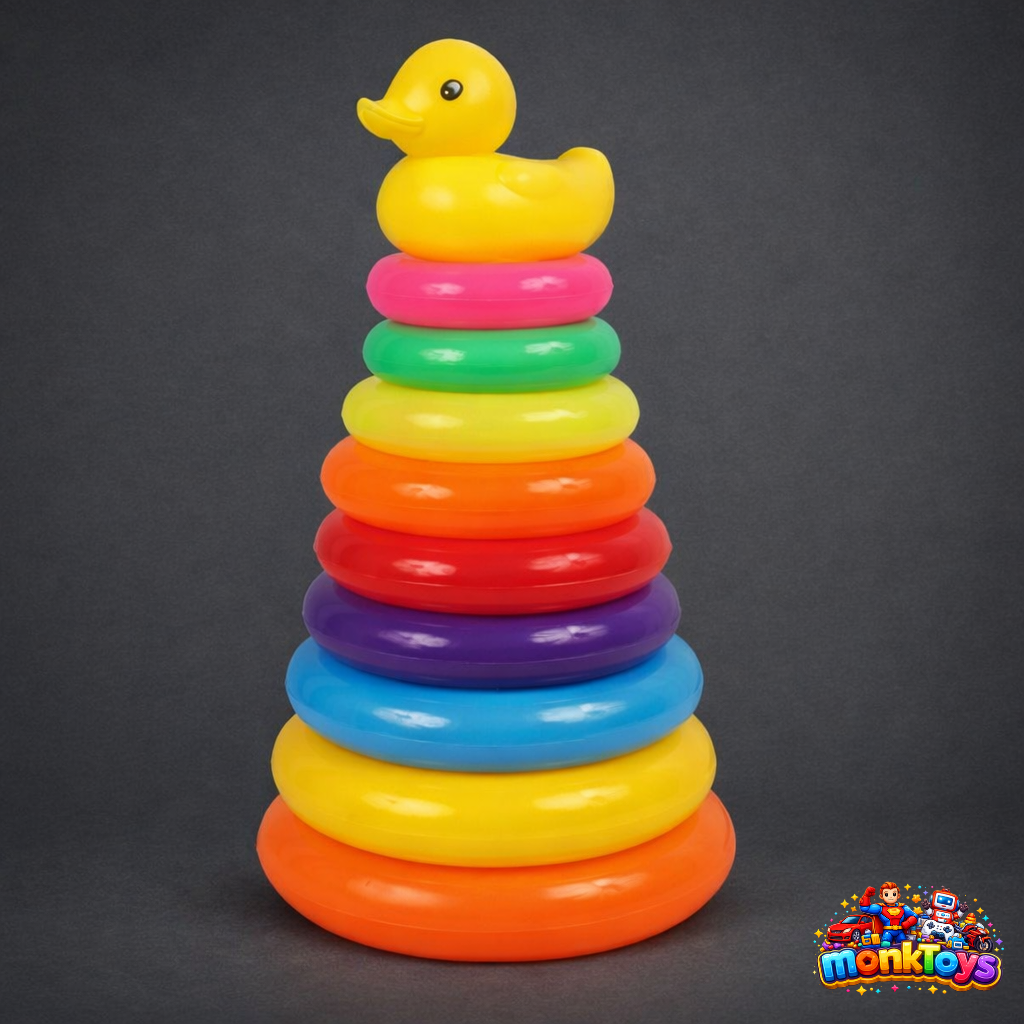 Baby Teddy Stacking Ring Toy | Jumbo Stack Up Educational Rings Tower ...