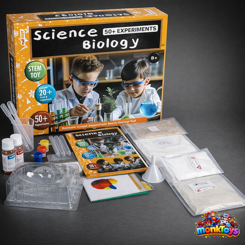 STEM Science Experiment Kit for Kids | 50+ Biology & Science Experiments | Educational Learning Toy for Boys & Girls Age 8+
