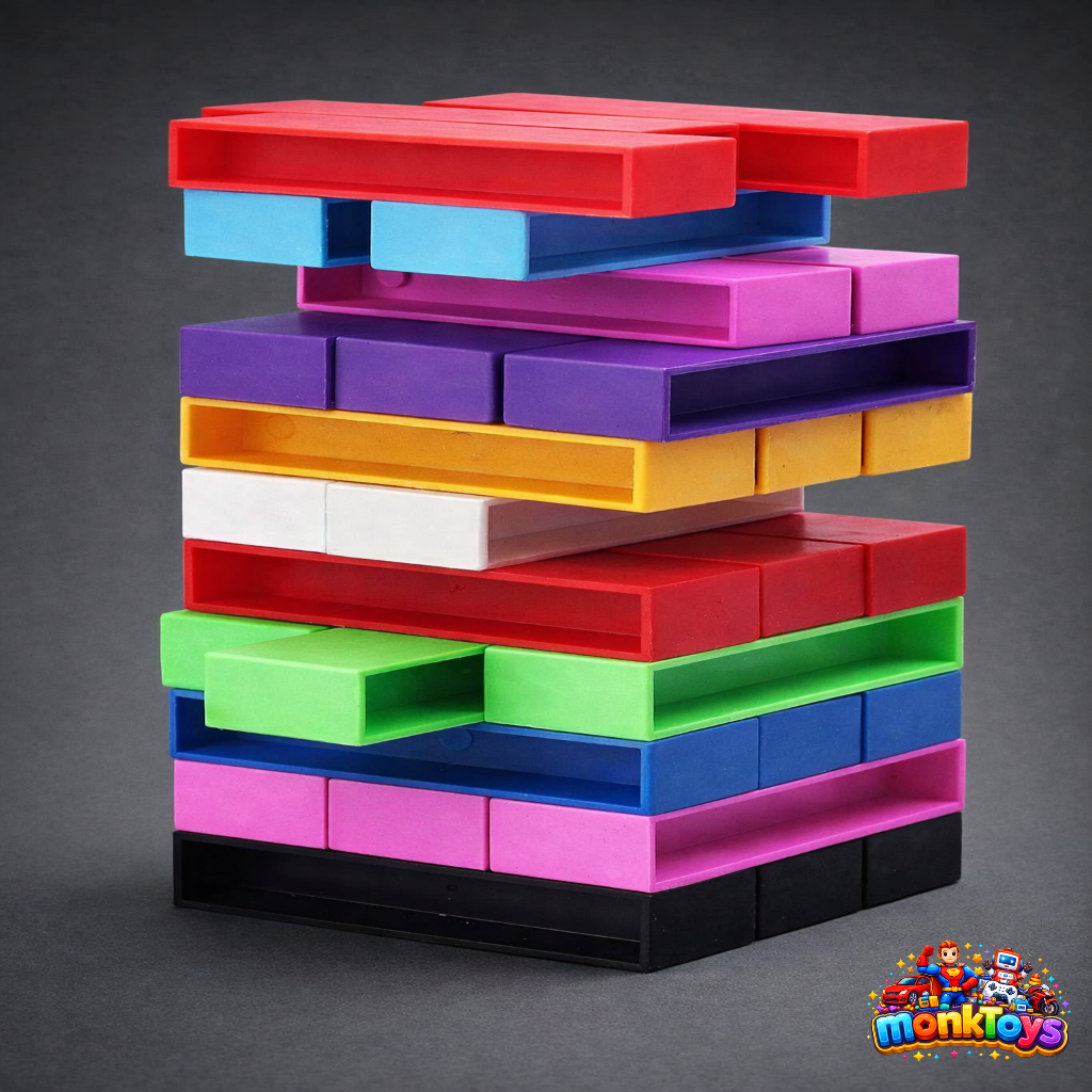 Plastic Domino Blocks Game for Kids | Educational Learning Board Game for Color Recognition | Birthday Gift for Boys & Girls 3–10 Years | 2 in 1 Domino Blocks for Children | 150 Pcs Set