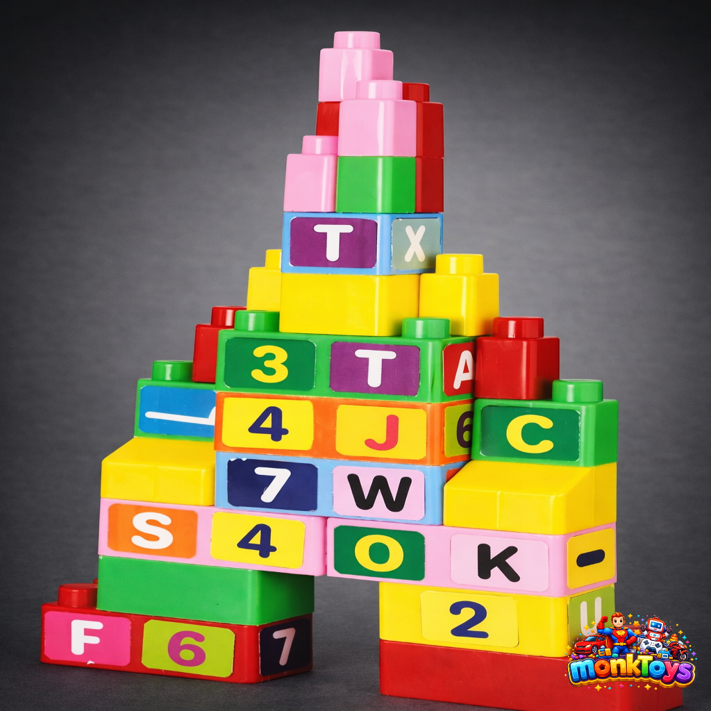 Big Mega Building Blocks Set for Kids | Large Size Construction Block Toy for Boys & Girls | Multicolour 48 Pcs